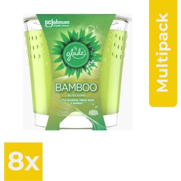 Glade Geurkaars - Bamboo Bliss Song 129 gr. - Voordeelverpakking 6 stuks