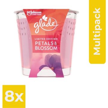 Glade Geurkaars - Petals &amp; Blossom 129 gr. - Voordeelverpakking 6 stuks