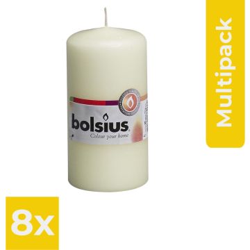 Bolsius Stompkaarsen 10 st 120x58 mm ivoor - Voordeelverpakking 6 stuks