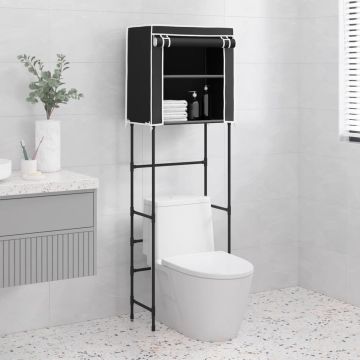 The Living Store Toiletrek 2-laags - 56 x 30 x 170 cm - Stevig - Ruimtebesparend - Flexibel gordijn - Opvallend ontwerp