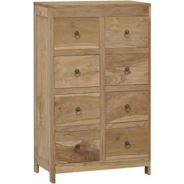 The Living Store Ladekast 55x30x90 cm massief teakhout - Commode