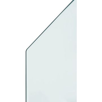 The Living Store Glasplaat Haard - 80 x 50 cm - Hoogwaardig Gehard Glas - Draagkracht 250 kg