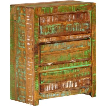 The Living Store Ladekast Meerkleurig - 60 x 33 x 75 cm - Duurzaam gerecycled hout