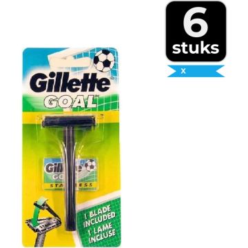 Gillette Goal Stainless Razor (with blades) - Voordeelverpakking 6 stuks