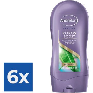 Andrélon Conditioner Kokos Boost 300 ml - Voordeelverpakking 6 stuks