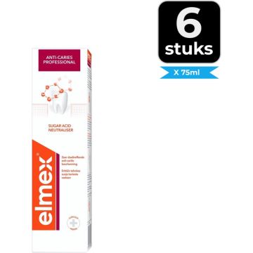 Elmex Tandpasta Anti-Cariës Professional 75 ml - Voordeelverpakking 6 stuks