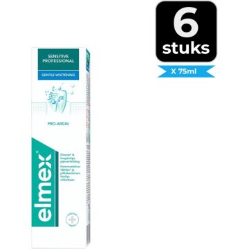 Elmex Tandpasta Sensitive Professional Gentle Whitening 75 ml - Voordeelverpakking 6 stuks