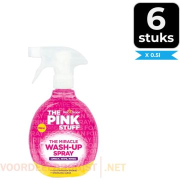 The Pink Stuff The Miracle Wash Up Spray 500 ml - Voordeelverpakking 6 stuks