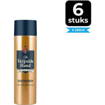 Vergulde Hand Scheerschuim 250 ml - Voordeelverpakking 6 stuks