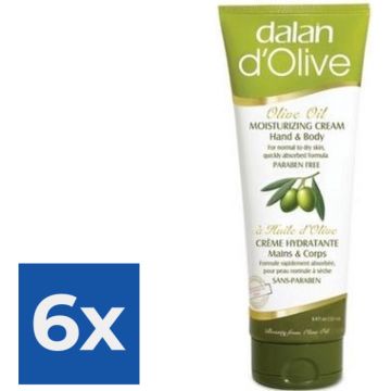 Dalan d’Olive - Hand &amp; Bodycrème 250ml - Voordeelverpakking 6 stuks