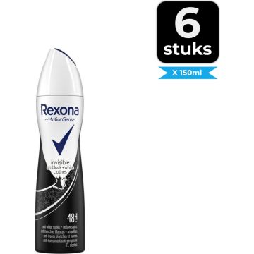 Rexona Deodorant Spray Invisible Diamond 150 ml - Voordeelverpakking 6 stuks