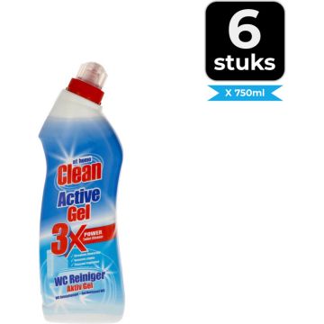 At Home Clean Toiletreiniger - Active Gel 750 ml - Voordeelverpakking 6 stuks