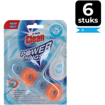 At Home Toiletblok Power Rings Aqua Power 40 gr - Voordeelverpakking 6 stuks