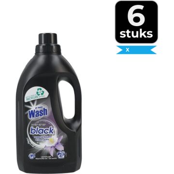 At Home Wash Vloeibaar wasmiddel 1-5L zwart 42 wasbeurten - Voordeelverpakking 6 stuks