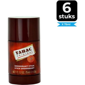 Tabac Original Stick - 75 ml - Deodorant - Voordeelverpakking 6 stuks