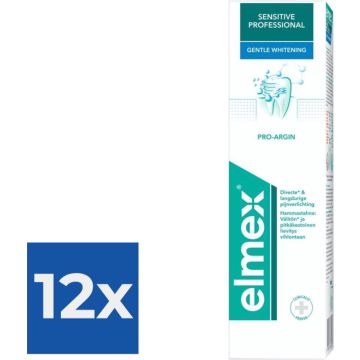 Elmex Tandpasta Sensitive Professional Gentle Whitening 75 ml - Voordeelverpakking 12 stuks