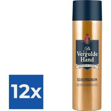 Vergulde Hand Scheerschuim 250 ml - Voordeelverpakking 12 stuks