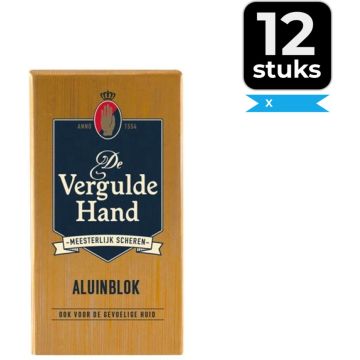 Vergulde Hand Aluinblok - 75gr - Voordeelverpakking 12 stuks