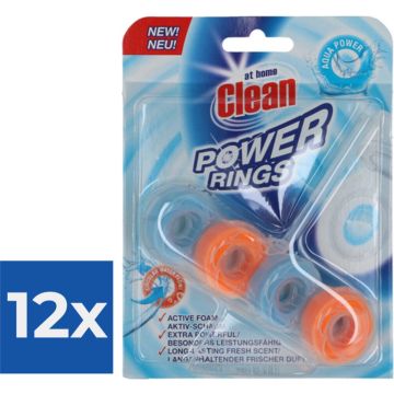 At Home Toiletblok Power Rings Aqua Power 40 gr - Voordeelverpakking 12 stuks