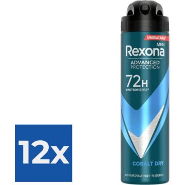 Rexona Deospray Men – Dry Cobalt 150 ml - Voordeelverpakking 12 stuks