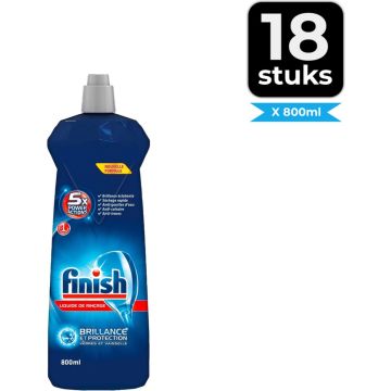 Finish - Glansspoelmiddel - 800 ml - Voordeelverpakking 18 stuks