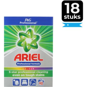 Ariel Color Waspoeder 90 Wasbeurten - Fris - Voordeelverpakking 18 stuks