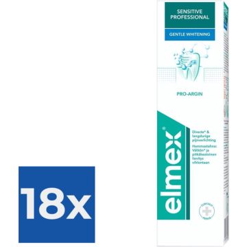 Elmex Tandpasta Sensitive Professional Gentle Whitening 75 ml - Voordeelverpakking 18 stuks