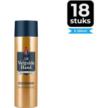 Vergulde Hand Scheerschuim 250 ml - Voordeelverpakking 18 stuks