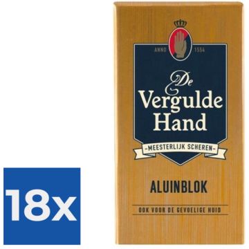 Vergulde Hand Aluinblok - 75gr - Voordeelverpakking 18 stuks