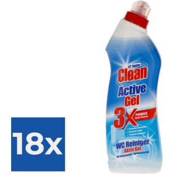 At Home Clean Toiletreiniger - Active Gel 750 ml - Voordeelverpakking 18 stuks