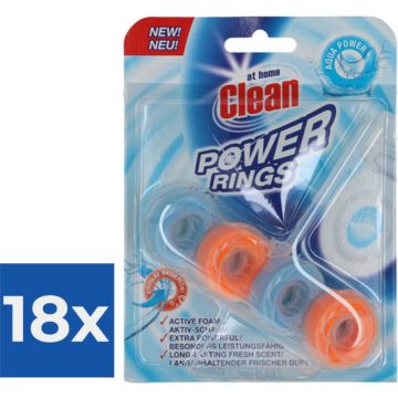 At Home Toiletblok Power Rings Aqua Power 40 gr - Voordeelverpakking 18 stuks