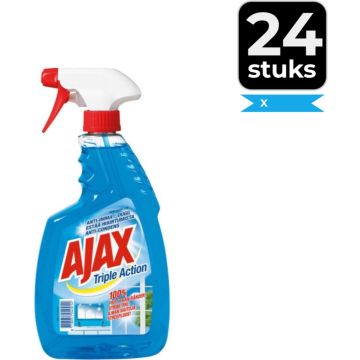 Ajax Spray Triple Action Glasreiniger 750 ml - Voordeelverpakking 24 stuks