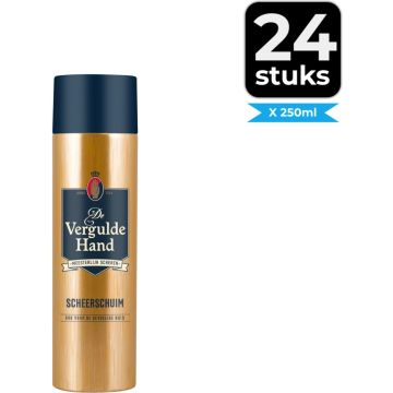 Vergulde Hand Scheerschuim 250 ml - Voordeelverpakking 24 stuks