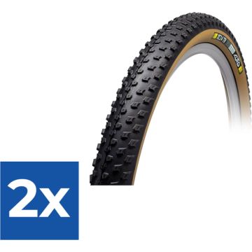 Buitenband Tufo 29-2.25 (57-622) XC14 TR MTB zwart/beige - Voordeelverpakking 2 stuks