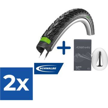 Fietsband - Schwalbe - Buiten- & binnenband - Energizer Plus Tour & SV17E - 28 inch x 1.40 - 2.00 - 40 mm - Voordeelverpakking 2 stuks