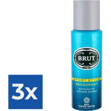 Brut Deospray Men - Sport Style 200 ml - Voordeelverpakking 3 stuks