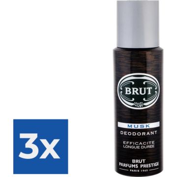 Brut Musk - 200 ml - Deodorant - Voordeelverpakking 3 stuks