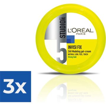 L'Oréal Paris Studio Line Invisi Fix 24H Modeling Gel - 150 ml - Strong Hold - Voordeelverpakking 3 stuks