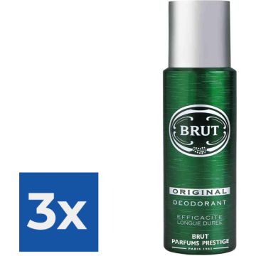 Brut Deospray Deodorant Original 200 mL - Voordeelverpakking 3 stuks