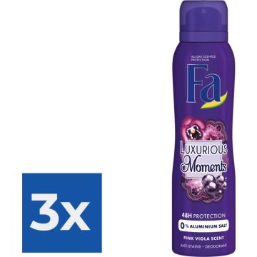 Fa Luxurious Moments Deodorant Spray 150ml - Voordeelverpakking 3 stuks