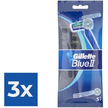 Gillette Blue II - 5 stuks - Wegwerpscheermesjes - Voordeelverpakking 3 stuks