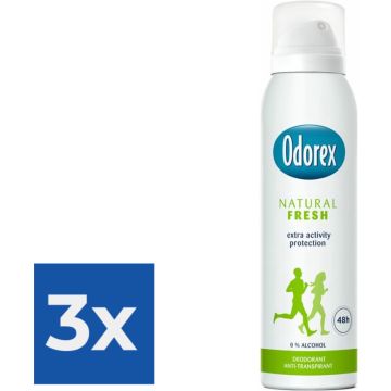 Odorex Deospray - Natural Fresh 150 ml - Voordeelverpakking 3 stuks