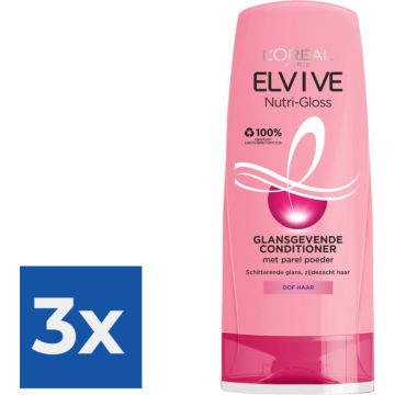 L’Oréal Paris Elvive Nutri Gloss Conditioner - 200 ml - Voordeelverpakking 3 stuks