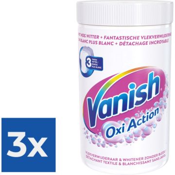 Vanish Oxi Action Poeder - Vlekverwijderaar Voor Witte Was - 1-5 kg - Voordeelverpakking 3 stuks