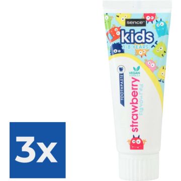 Sence Fresh Tandpasta Kids Strawberry 75 ml - Voordeelverpakking 3 stuks