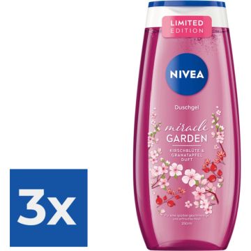 Nivea Douchegel – Kersenbloesem &amp; Granaatappel 250 ml - Voordeelverpakking 3 stuks