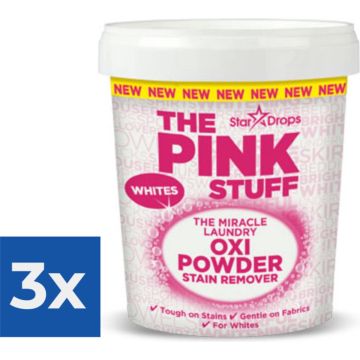 The Pink Stuff The Miracle Vlekverwijderaar Witte Was 1 kg - Voordeelverpakking 3 stuks