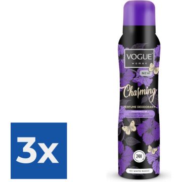 Vogue Charming Parfum Deodorant 150 ml - Voordeelverpakking 3 stuks