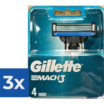 Gillette Scheermesjes Mach3 4 Stuks - Voordeelverpakking 3 stuks