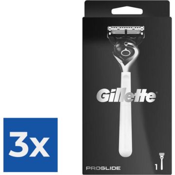 Gillette ProGlide scheerapparaat voor mannen Zwart- Wit - Voordeelverpakking 3 stuks